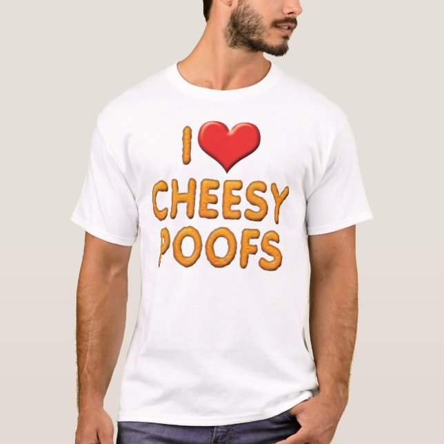 Camiseta Eu Amo Cheesy Poofs (Frente)