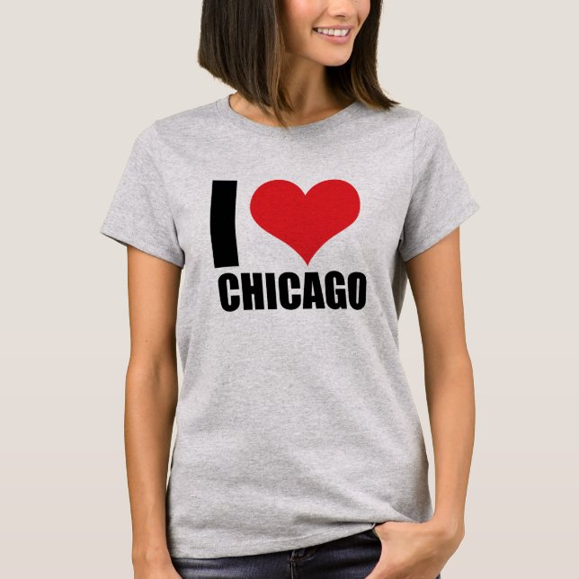 Camiseta Eu amo Chicago (Frente)
