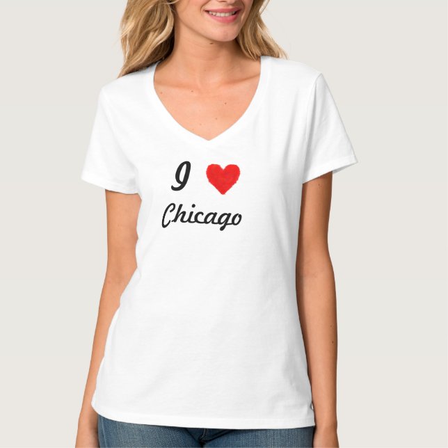 Camiseta Eu Amo Chicago (Frente)