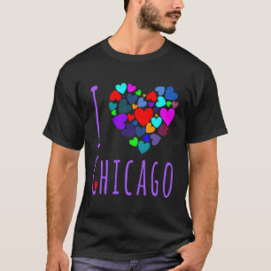 Camiseta Eu Amo Chicago, Cidade De Chicago