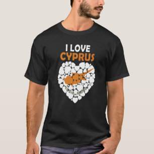 Camiseta Eu Amo Chipre Bandeira Orgulhosa De Ser Chipre