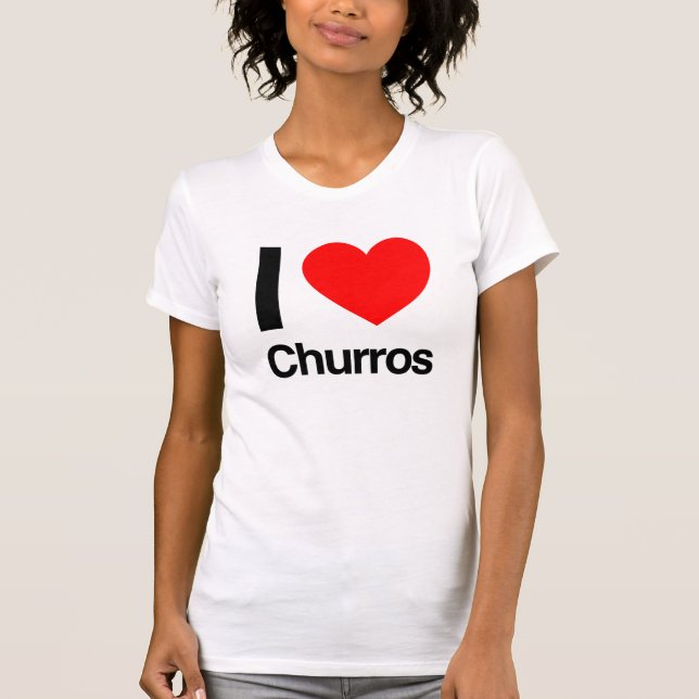 Camiseta eu amo churros (Frente)
