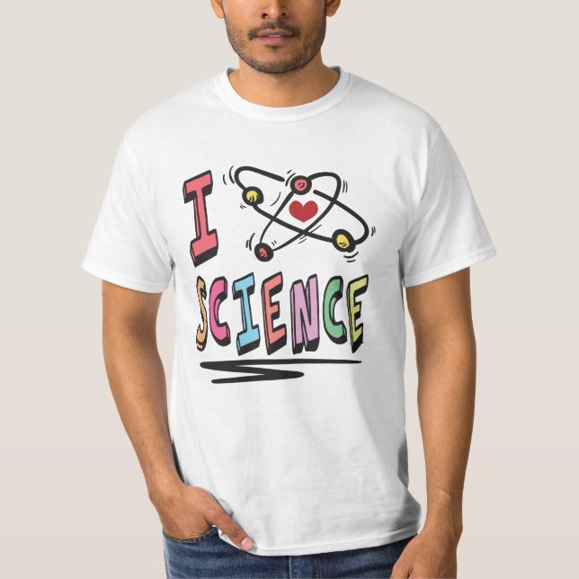 Camiseta Eu amo ciência (Frente)