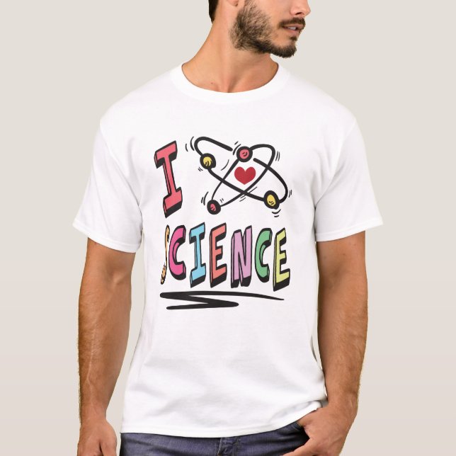 Camiseta Eu amo Ciência (Frente)