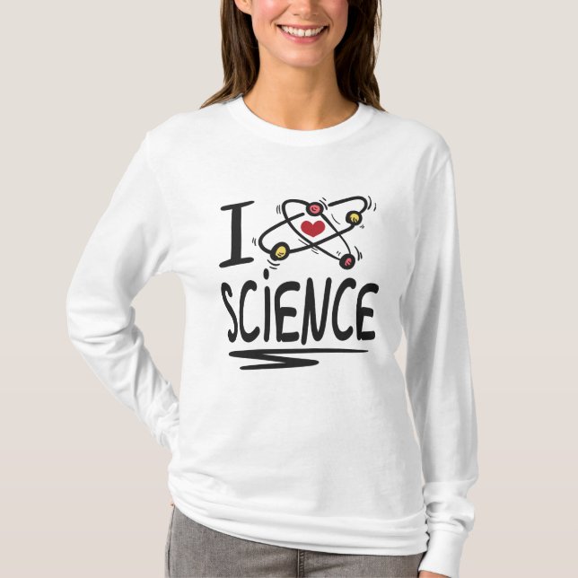 Camiseta Eu amo ciência (Frente)
