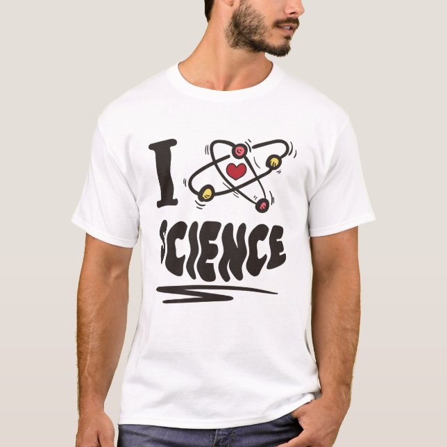 Camiseta Eu amo ciência (Frente)
