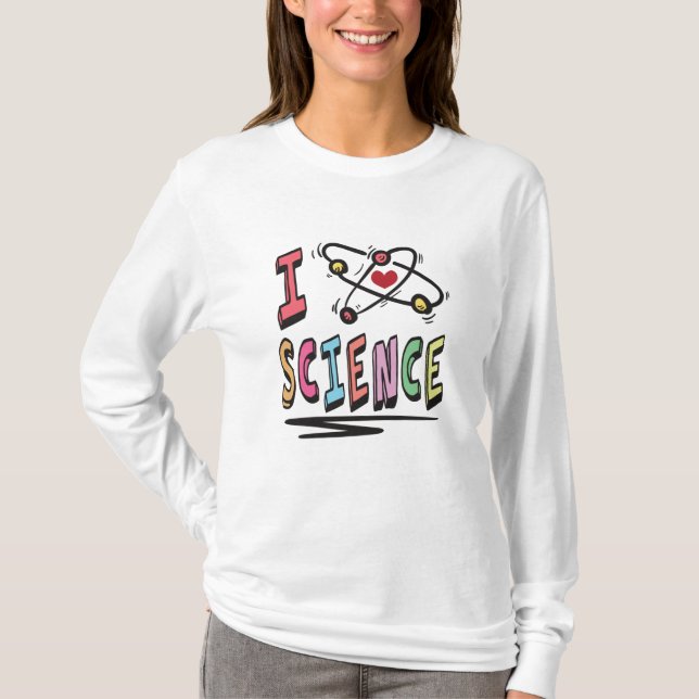 Camiseta Eu amo Ciência (Frente)