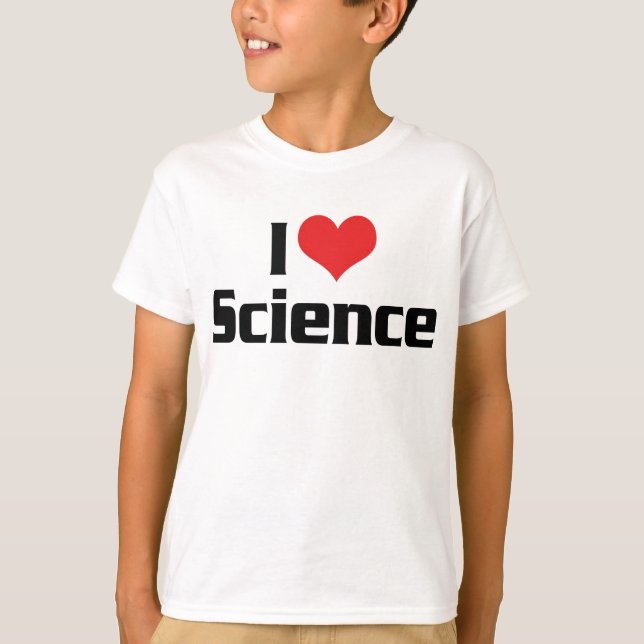 Camiseta Eu Amo Ciência do Coração (Frente)