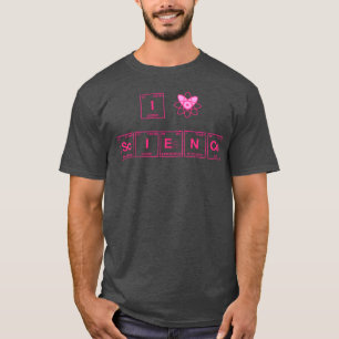 Camiseta EU AMO CIÊNCIA Tabela Periódica de Elementos