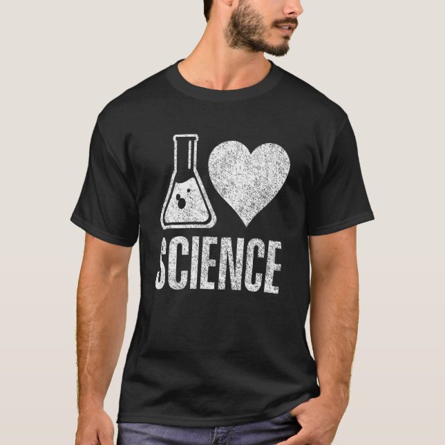 Camiseta Eu Amo Ciências Professoras de Ciências (Frente)