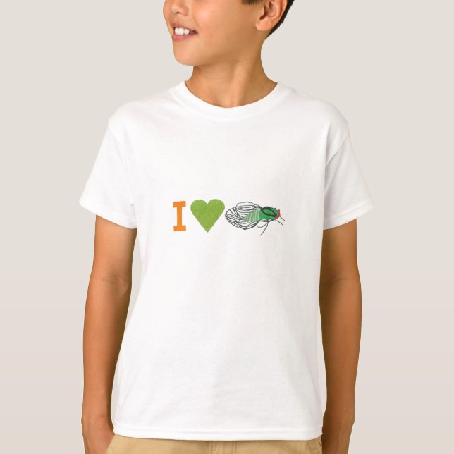 Camiseta Eu Amo Cigarras  (Frente)