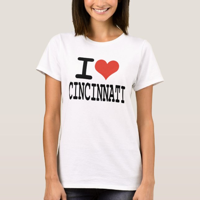 Camiseta Eu amo Cincinnati (Frente)