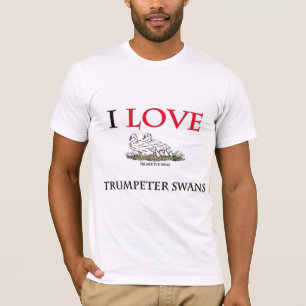 Camiseta Eu amo cisnes de trompetista