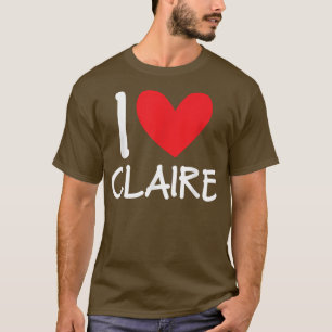 Camiseta Eu Amo Claire Name Personalizar Menina Mulher BFF