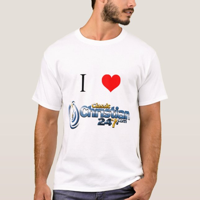 Camiseta Eu amo ClassicChristian247.com - t-shirt (Frente)