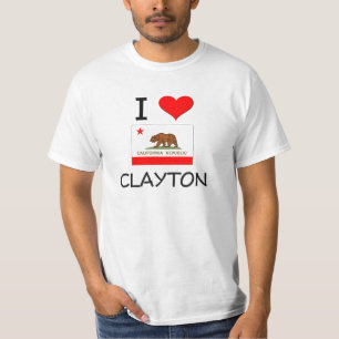 Camiseta Eu amo CLAYTON Califórnia