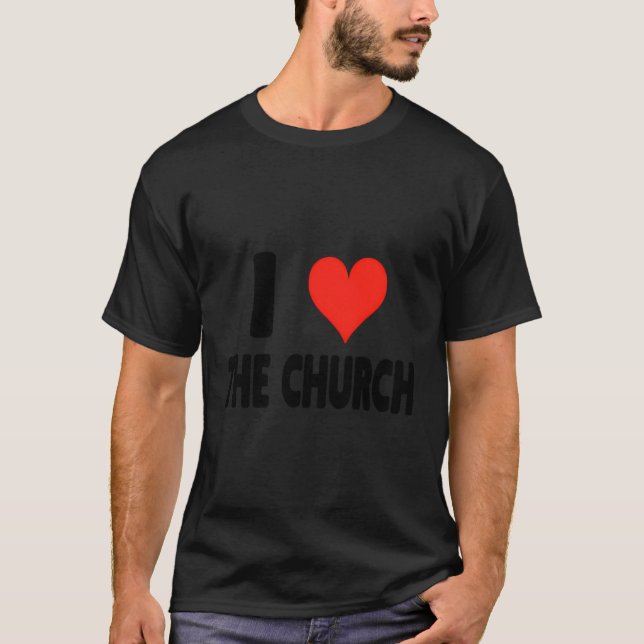 Camiseta Eu Amo Clero - Coração Cute Engraçado Pastor Prínc (Frente)