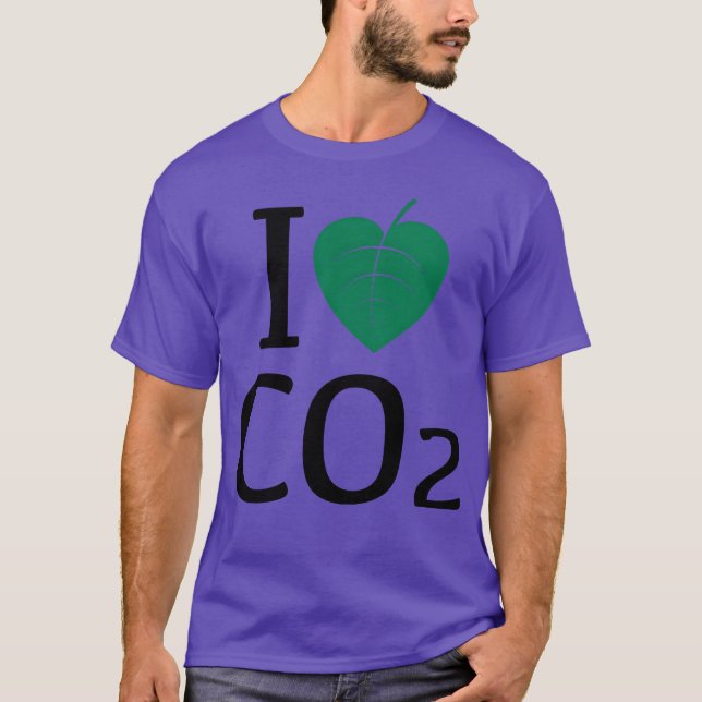 Camiseta Eu amo CO2 engraçado (Frente)