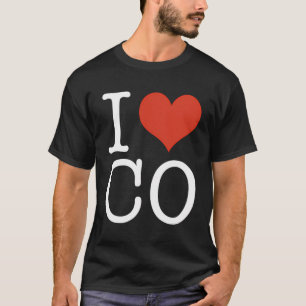 Camiseta Eu Amo Co Colorado Americano