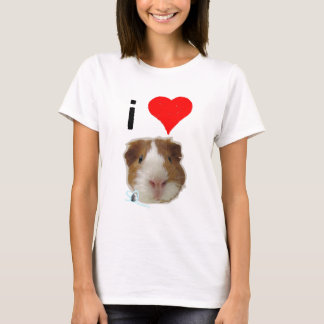 Camiseta Eu amo cobaias por tão sibilante