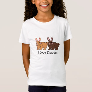 Camiseta Eu Amo Coelhinhos