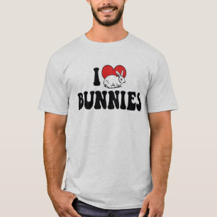 Camiseta Eu Amo Coelhos Heart Bunny