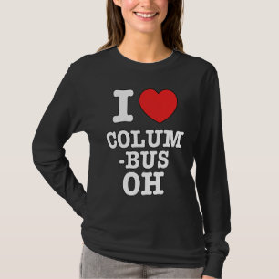 Camiseta Eu Amo Columbus Ohio, OH Amor