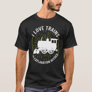 Camiseta Eu Amo Comboios Sem Explicação Necessária Comboios