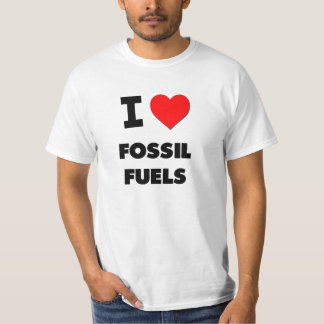 Camiseta Eu amo combustíveis fósseis