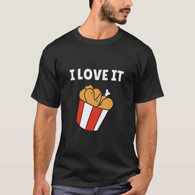 Camiseta Eu Amo Comer Frango (Frente)
