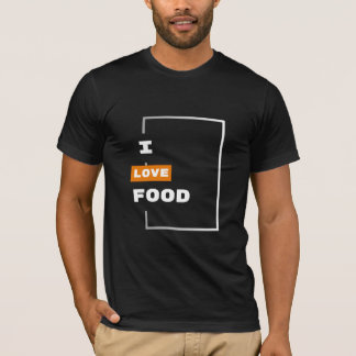 CAMISETA EU AMO COMIDA - AMOR COMIDA.