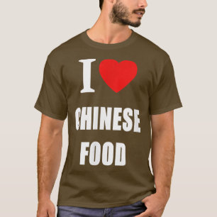 Camiseta Eu Amo Comida E Cozinhar Chineses
