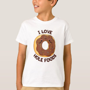 Camiseta Eu Amo Comidas De Buracos, Rosquinha De Arte