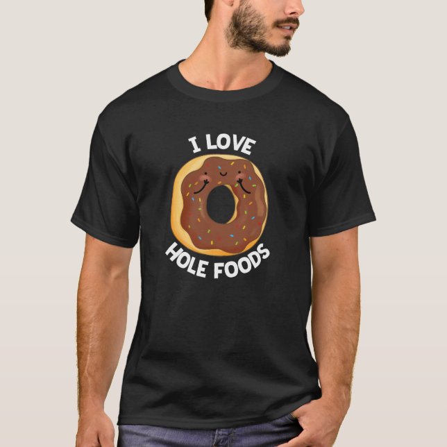 Camiseta Eu Amo Comidas Engraçadas Rosquinha Engraçada Belo (Frente)
