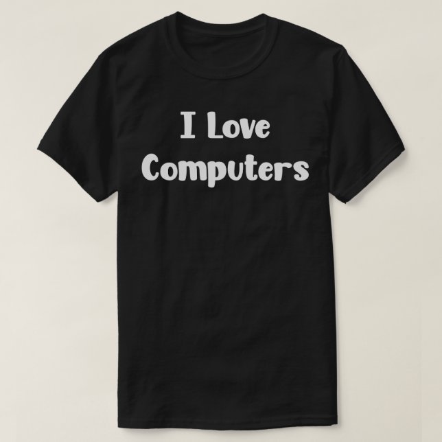 Camiseta Eu amo computadores (Frente do Design)