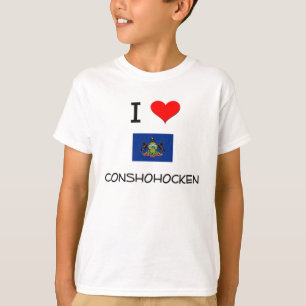 Camiseta Eu amo Conshohocken Pensilvânia