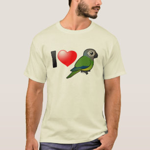 Camiseta Eu amo Conures Obscuro-dirigido