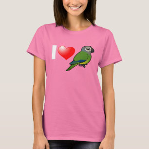 Camiseta Eu amo Conures Obscuro-dirigido