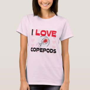 Camiseta Eu amo Copepods
