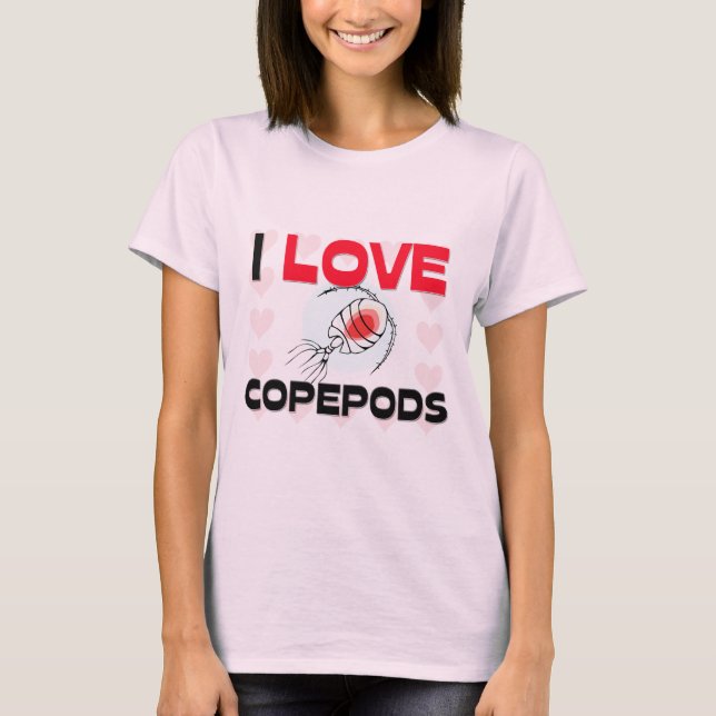 Camiseta Eu amo Copepods (Frente)