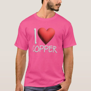 Camiseta Eu Amo Copper Name Personalizado Men Cara Amigo BF
