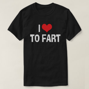 Camiseta Eu Amo Coração A Fart - Engraçado Humor