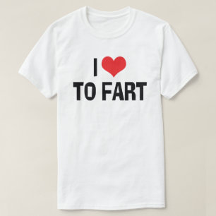 Camiseta Eu Amo Coração A Fart - Engraçado Humor