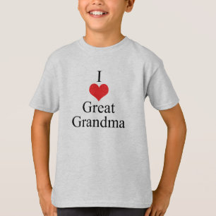 Camiseta Eu amo (coração) a grande avó