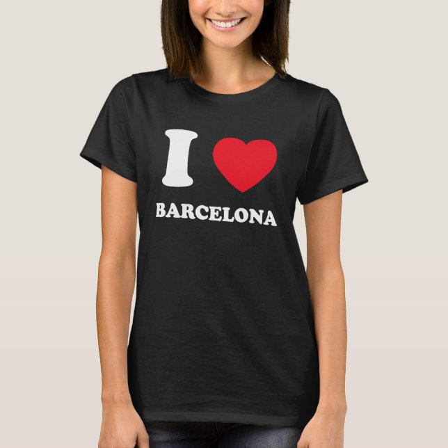 Camiseta Eu Amo Coração Barcelona (Frente)