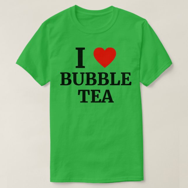 Camiseta Eu Amo Coração de Chá-Bble (Frente do Design)