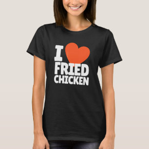 Camiseta Eu Amo Coração de Frango Frito Frito