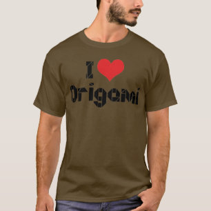 Camiseta Eu Amo Coração de Origami