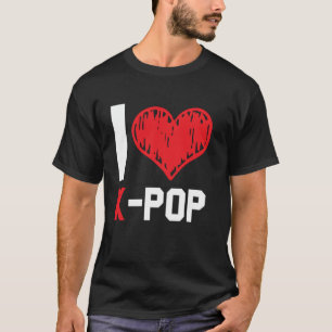 Camiseta Eu Amo Coração do K-Pop