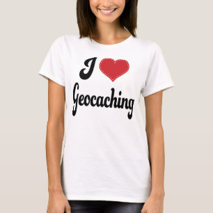 Camiseta Eu amo (coração) Geocaching